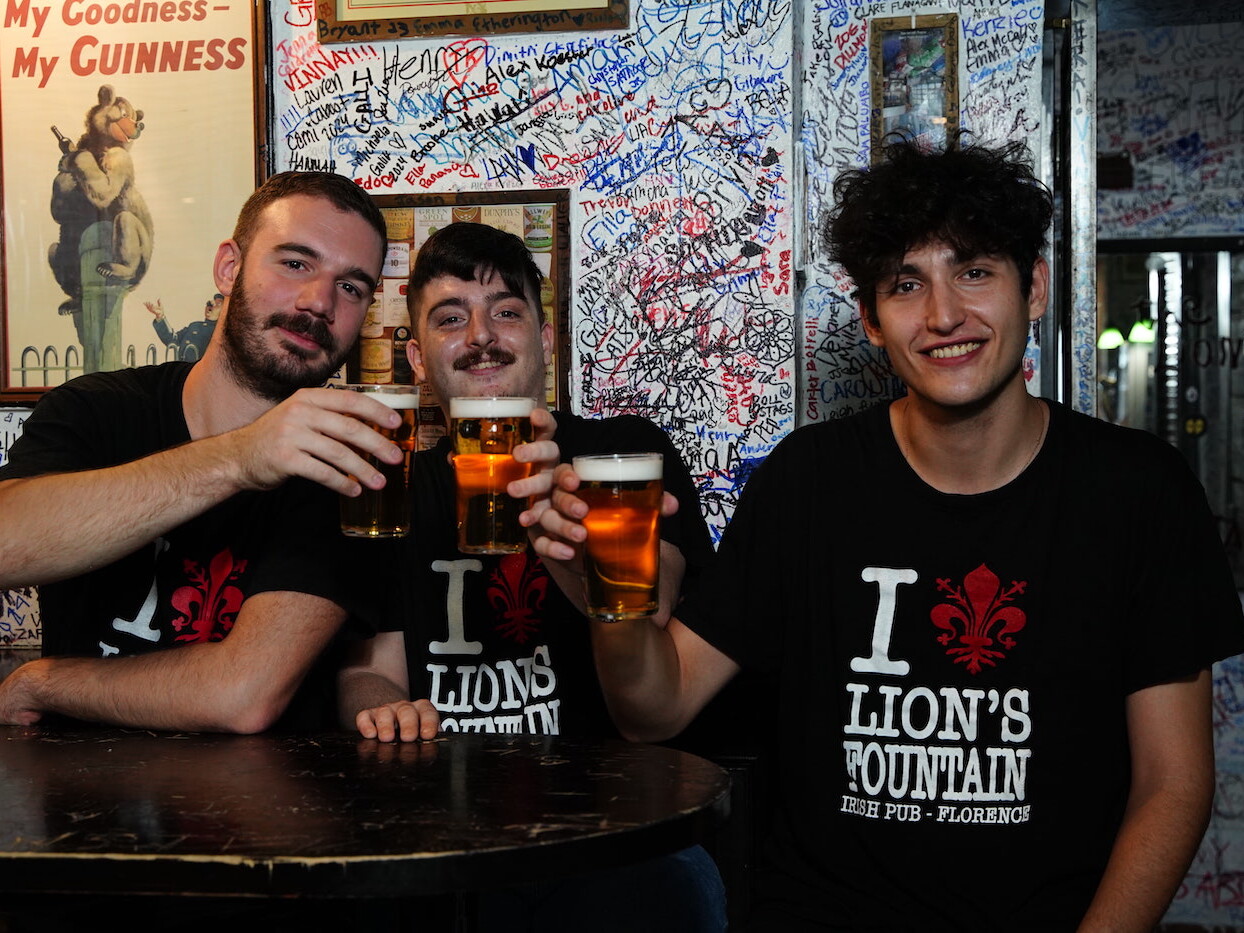 Lion's Fountain Pub enjoying a goof draft beer
